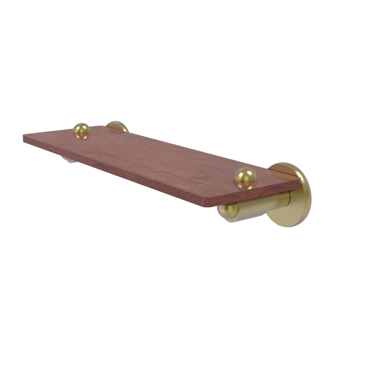 Satin Brass Solid Ironwood Shelf E4893