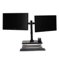 Black Dual LCD LED Monitor Desk Mount Stand V3027