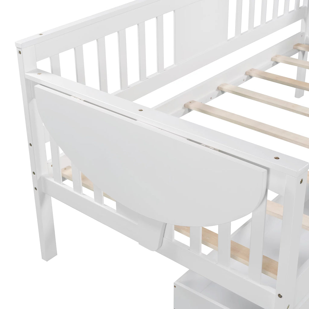 Twin Size White Daybed with Two Drawers E450858