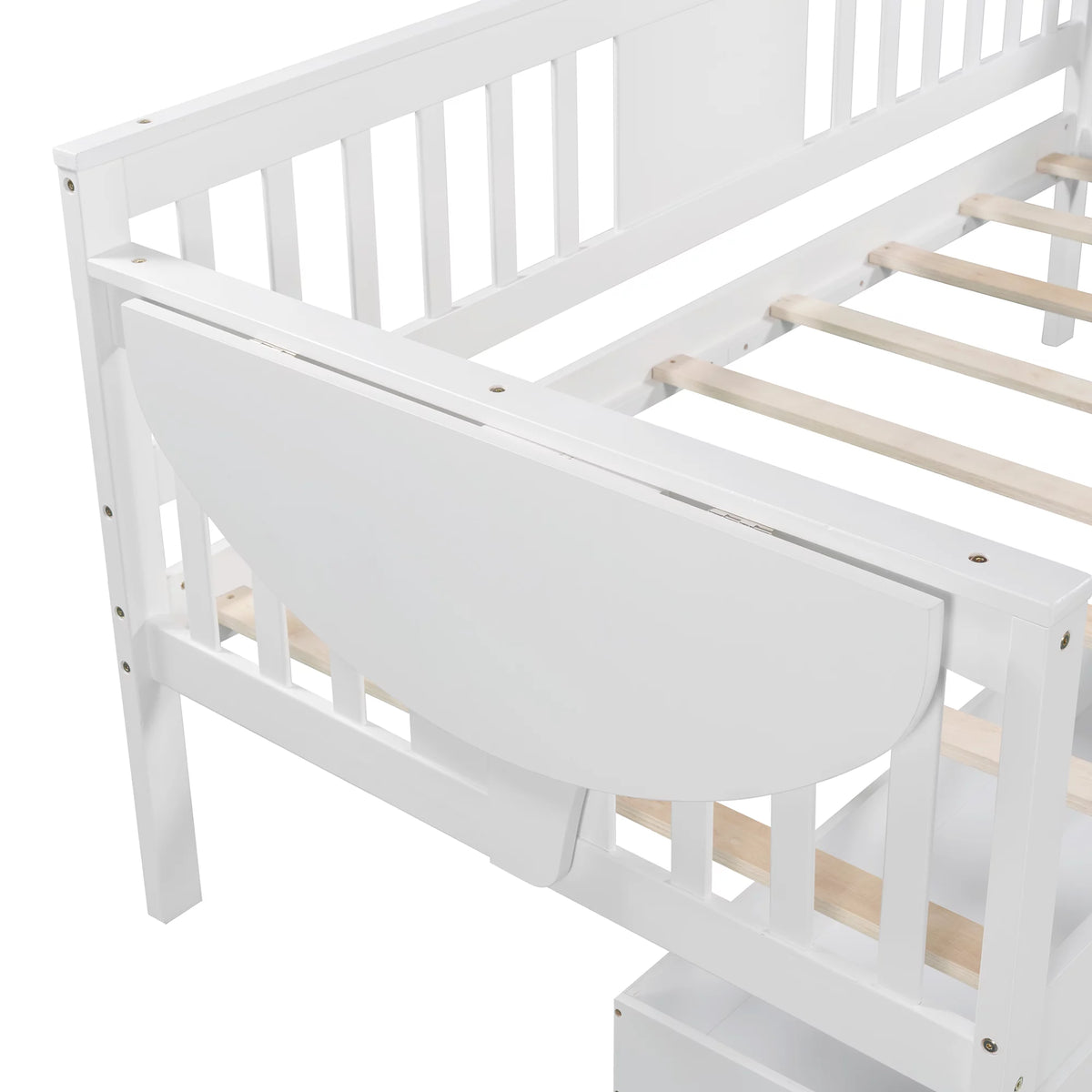 Twin Size White Daybed with Two Drawers E450858