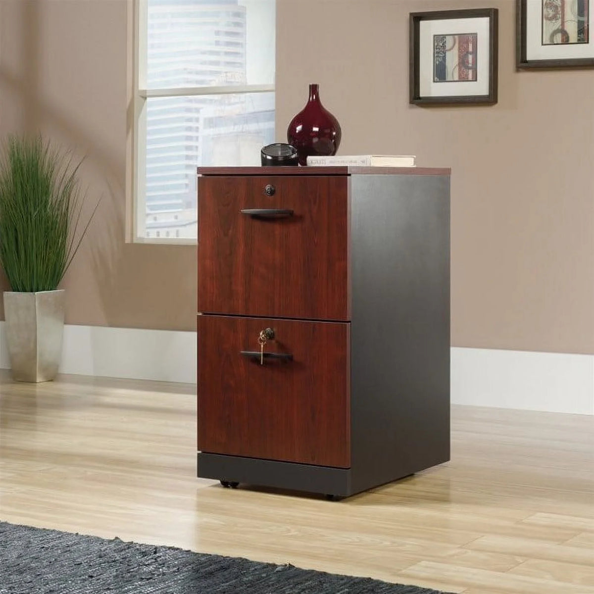 2 Drawer Wood Filing Cabinet Set C242