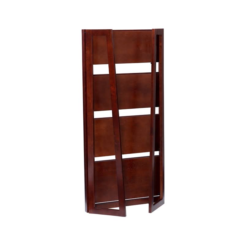 Wood Folding Bookcase in Walnut X28466