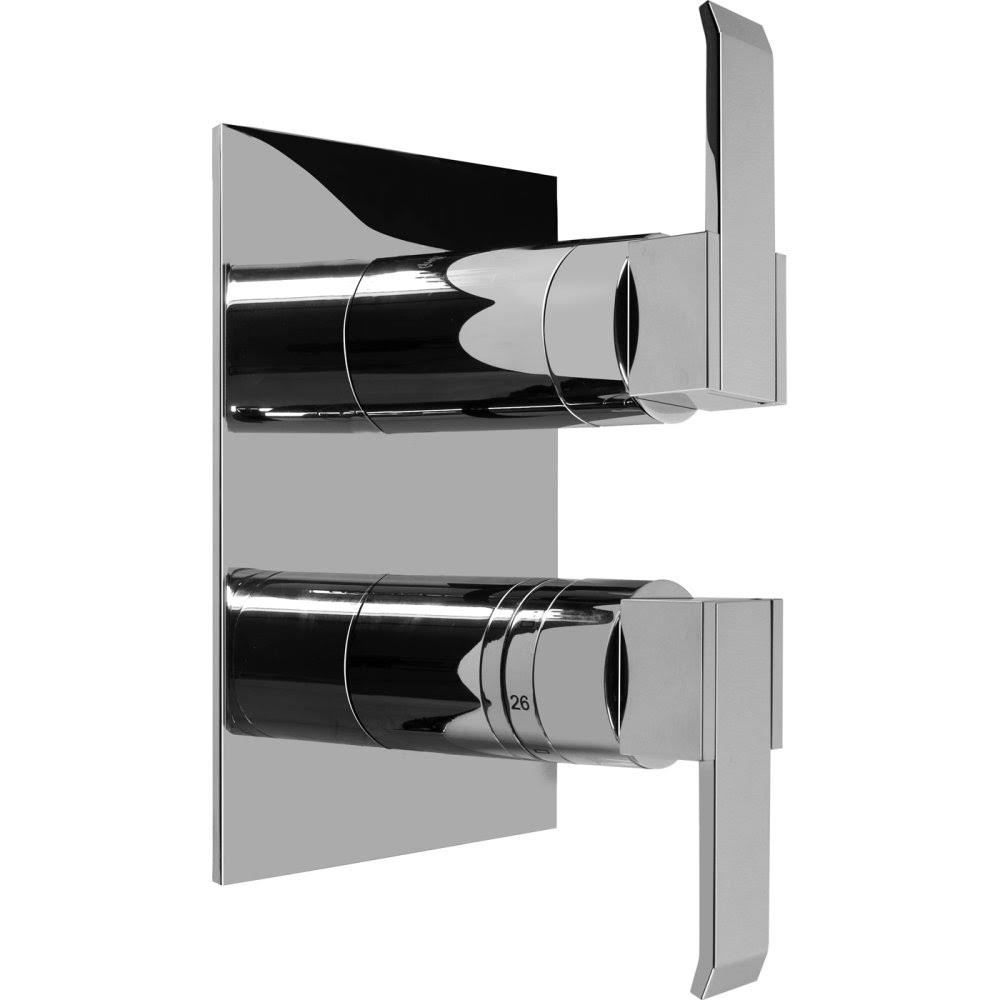 Polished Chrome Two Handle Thermostatic Valve Trim K92650
