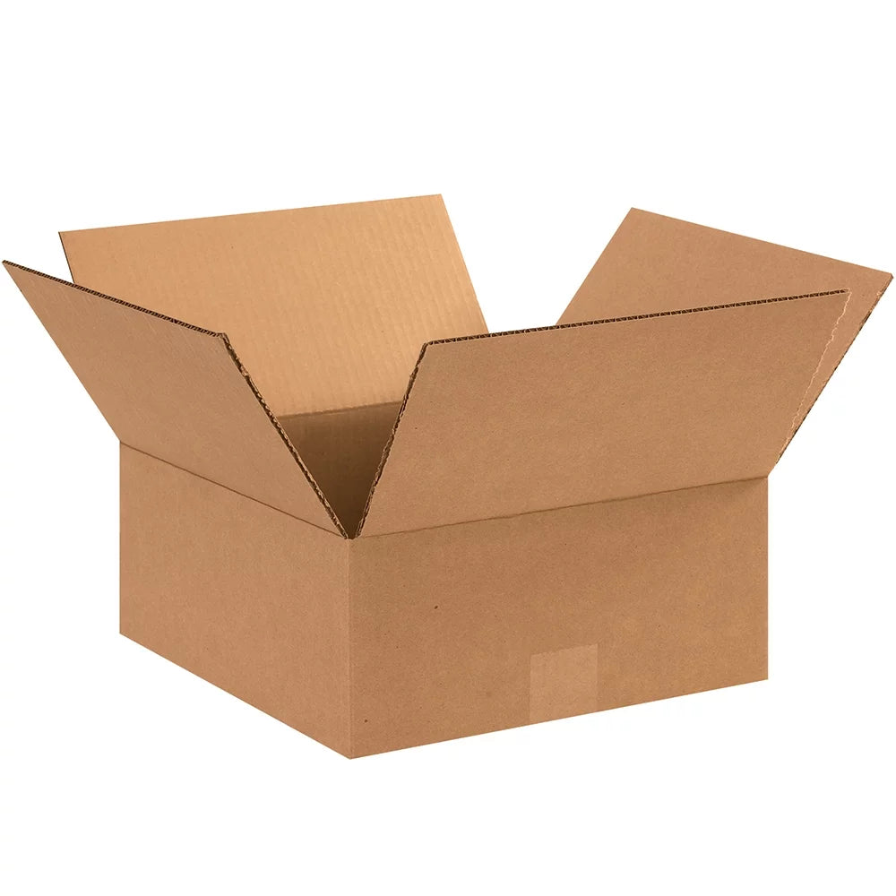 Kraft Flat Boxes, 12" x 12" x 5", Pack Of 25 X38479