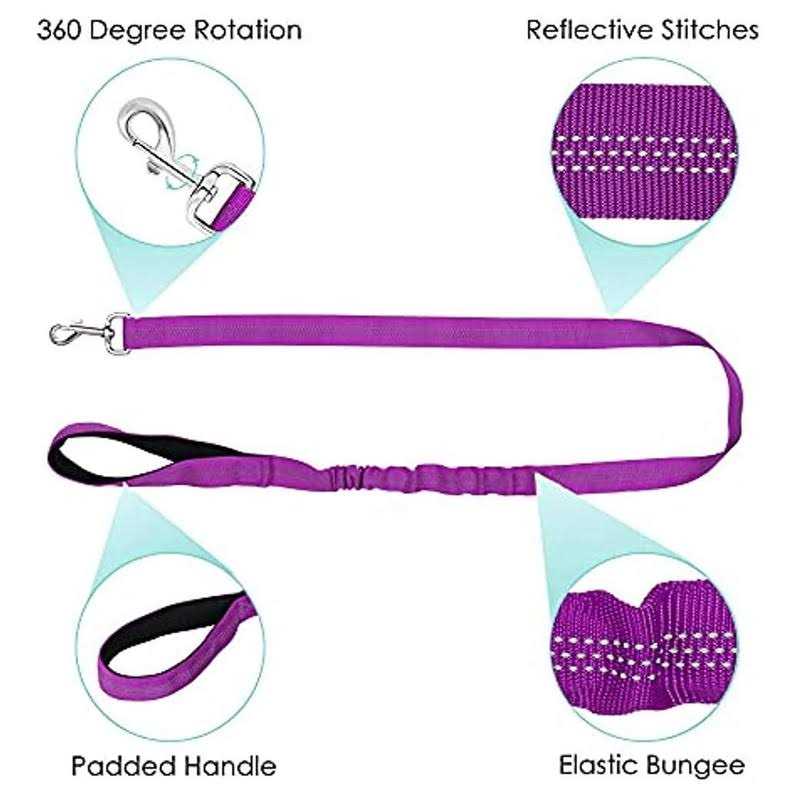 Heavy Duty Adjustable Reflective Dog Harness and Leash T96955