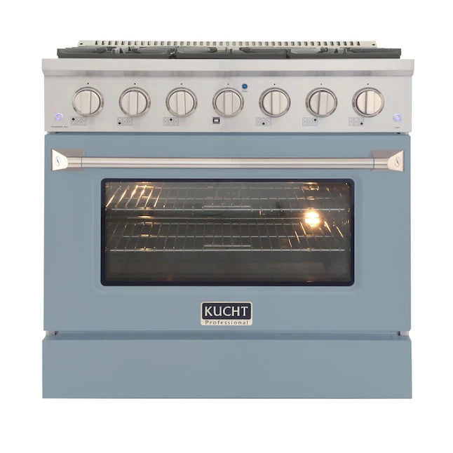 36 5.2 cu ft. Natural Gas Range Light Blue D362