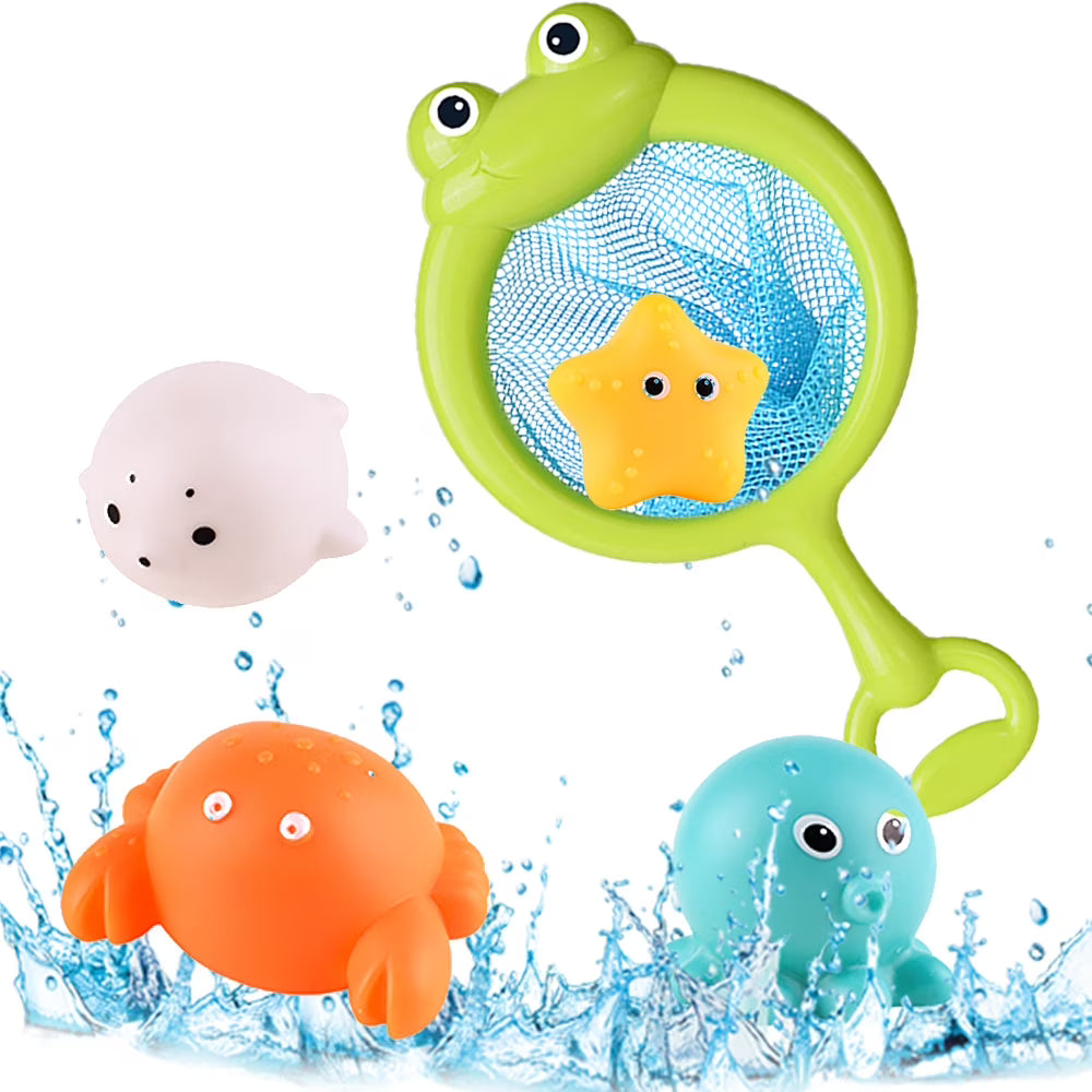 Fishing Game Bath Toys with Fish Net H149