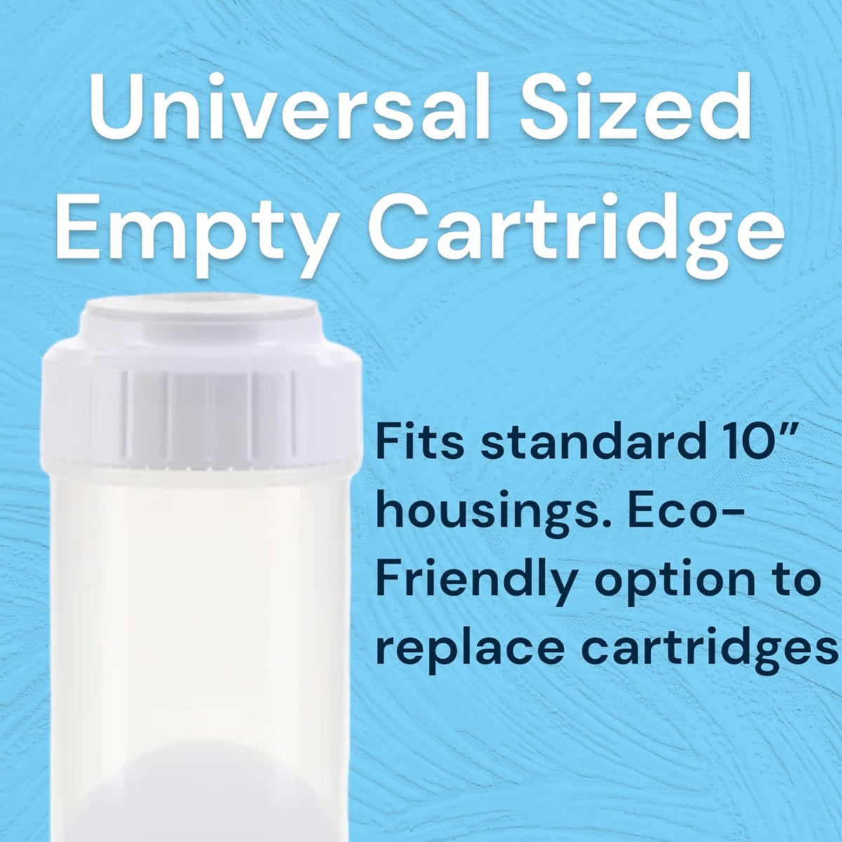 2 Pack Clear Standard Size Water Filter Cartridge 2.5 x 10 H98893