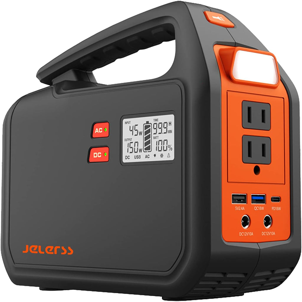 Red 150W Portable Power Station with AC Outlets W94047