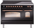 48 Induction Range with Electric Oven in Black with Copper Trim V269118