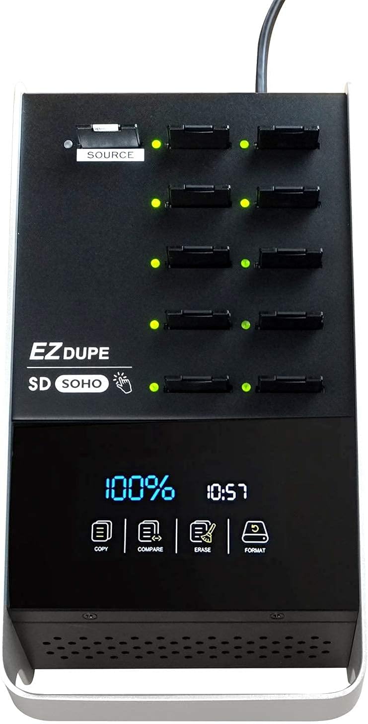 1 to 10 SD MicroSD Card Duplicator with Touch Screen W85028