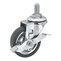 3 in. Rubber Swivel Caster with Brake W58962