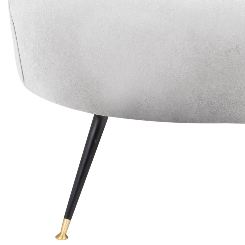 Light Grey Velvet Accent Chair K957