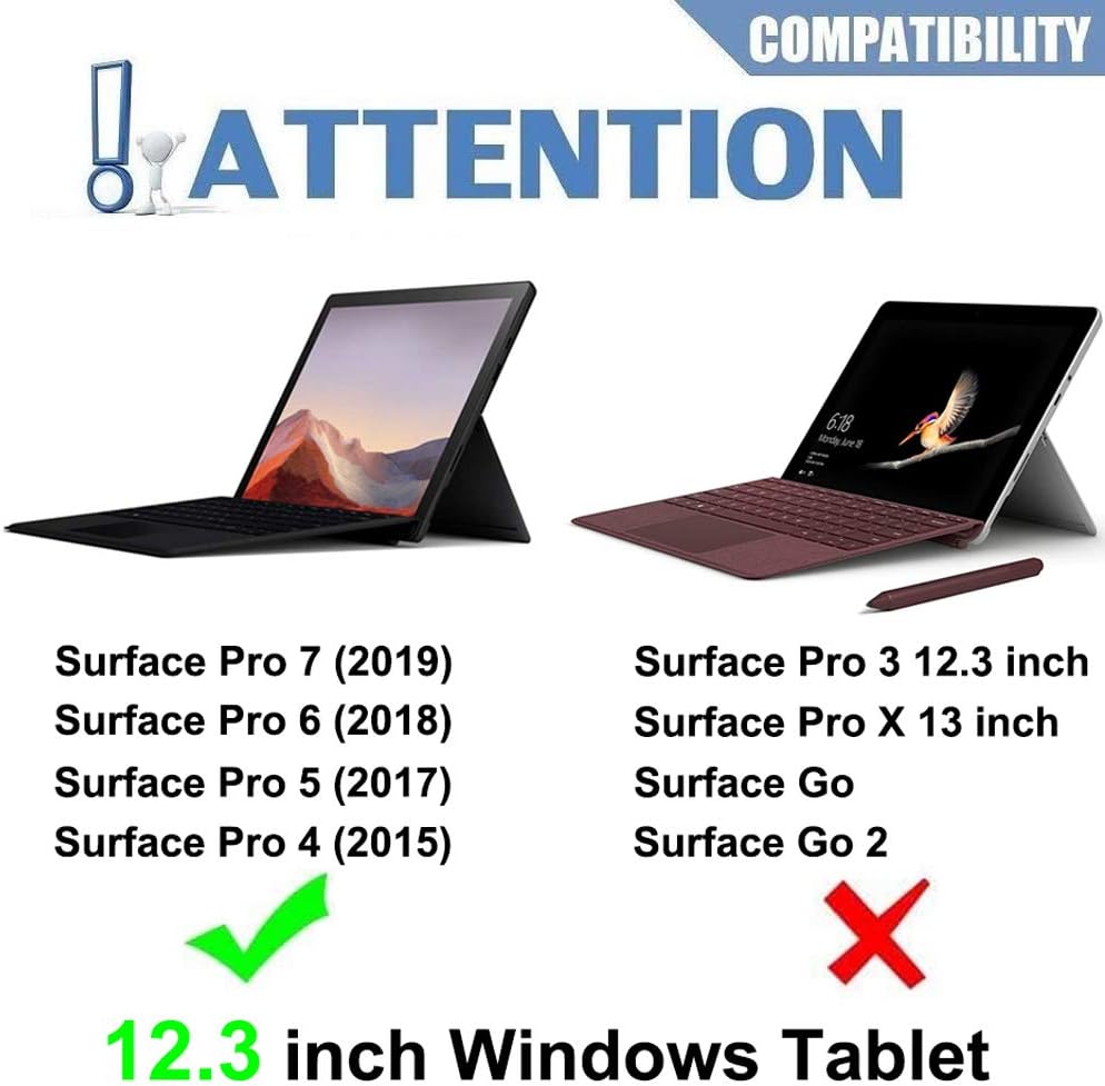 Backlit Keyboard Case with Detachable Wireless Keyboard for 12.3 Inch Tablet A870225