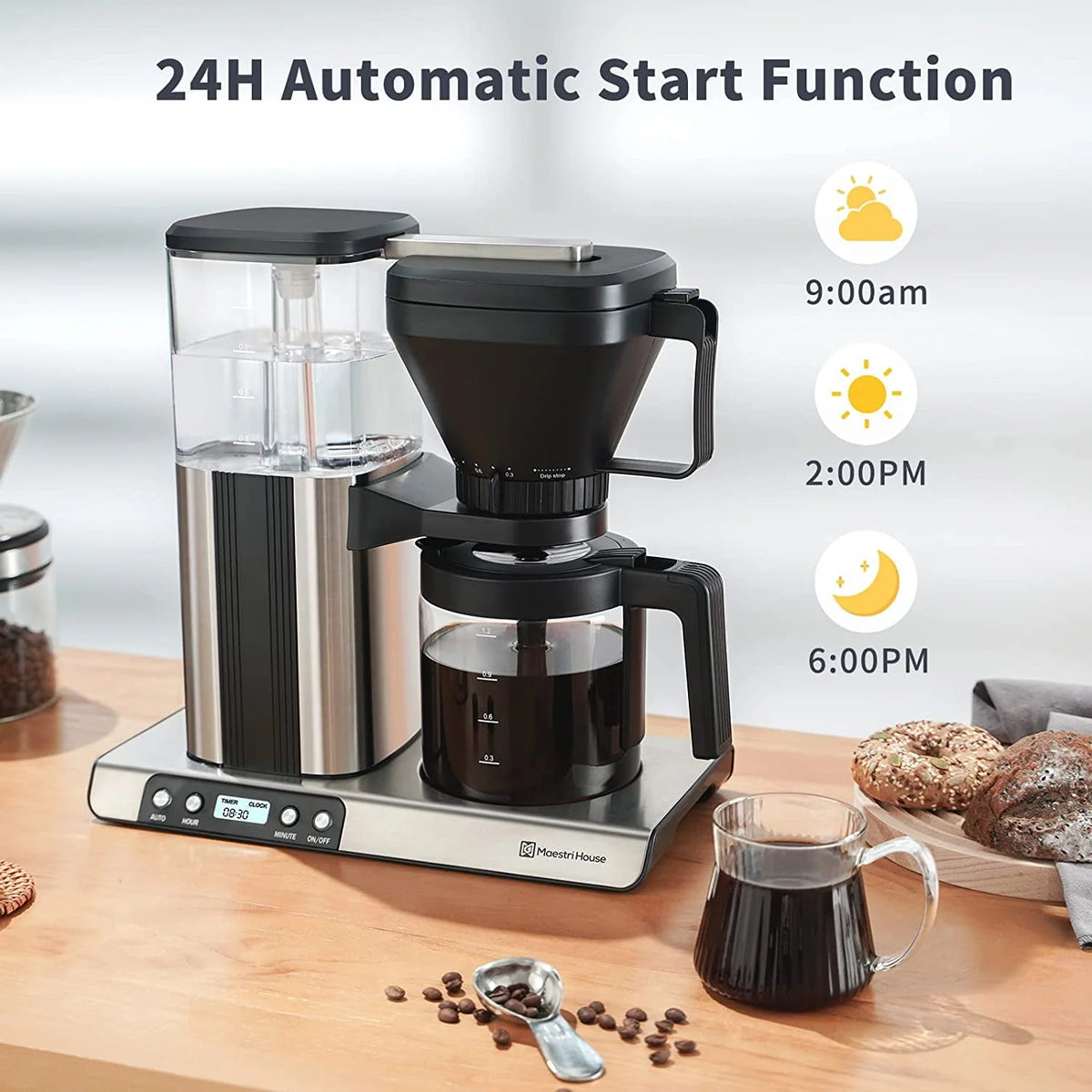 8-Cup Drip Coffee Maker with Warming Plate F215