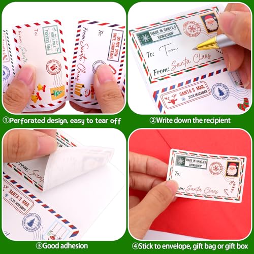 Christmas Gift Tags Stickers 200 Pcs Self Adhesive Labels N834476