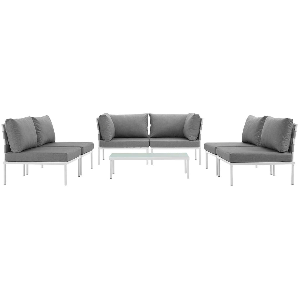 7 Piece Outdoor Patio Aluminum Sectional Sofa Set R974781