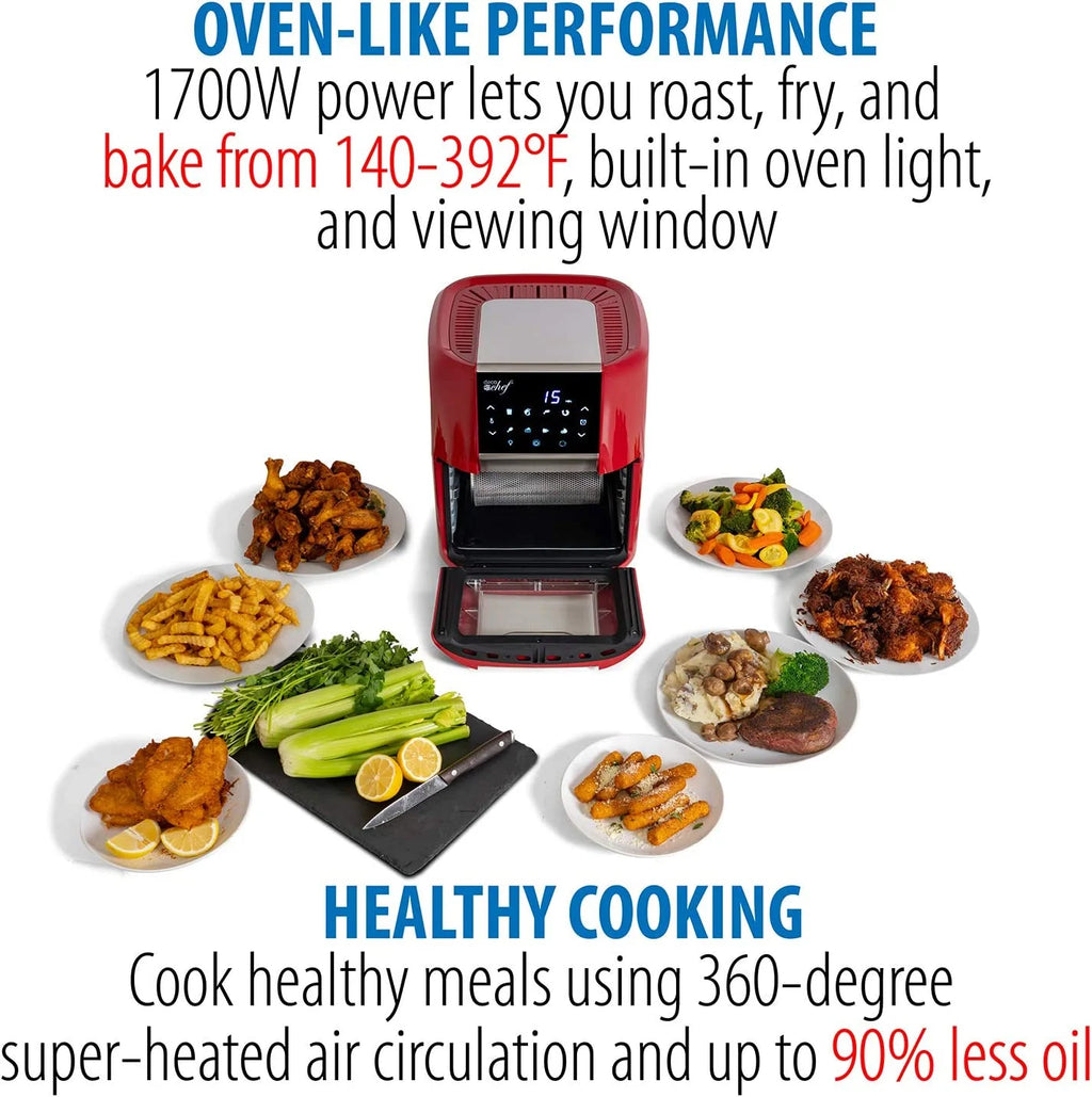 12.7 QT Digital Air Fryer Oven with 3 Roasting Racks T2644