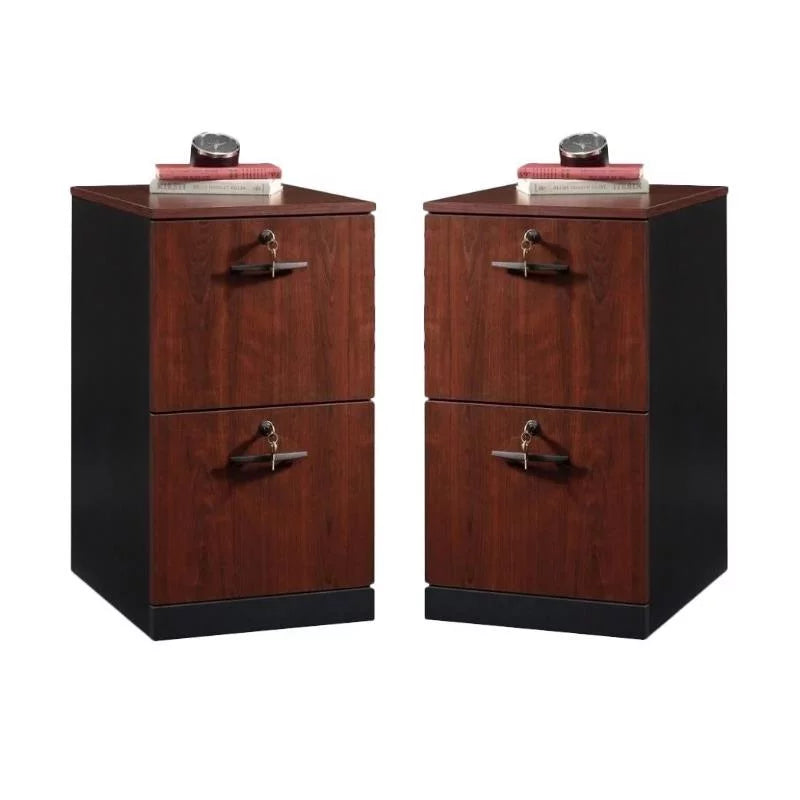 2 Drawer Wood Filing Cabinet Set C242