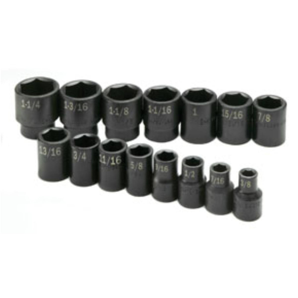 15 Piece 1/2" Drive 6 Point SAE Impact Socket Set A73314