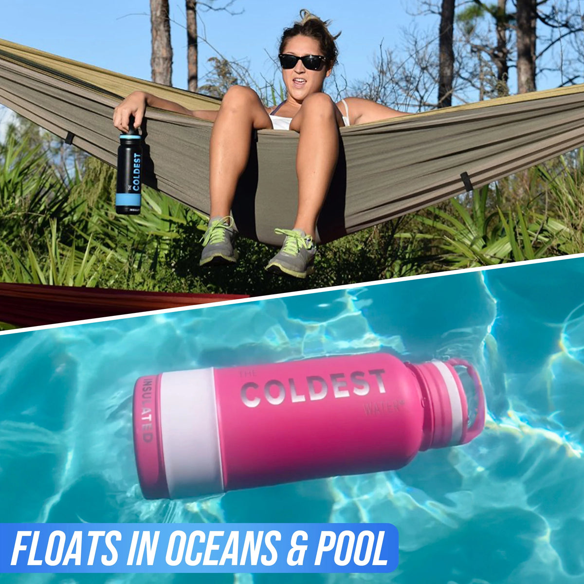 21 oz Flamingo Pink Stainless Steel Triple Walled Water Bottle R60070