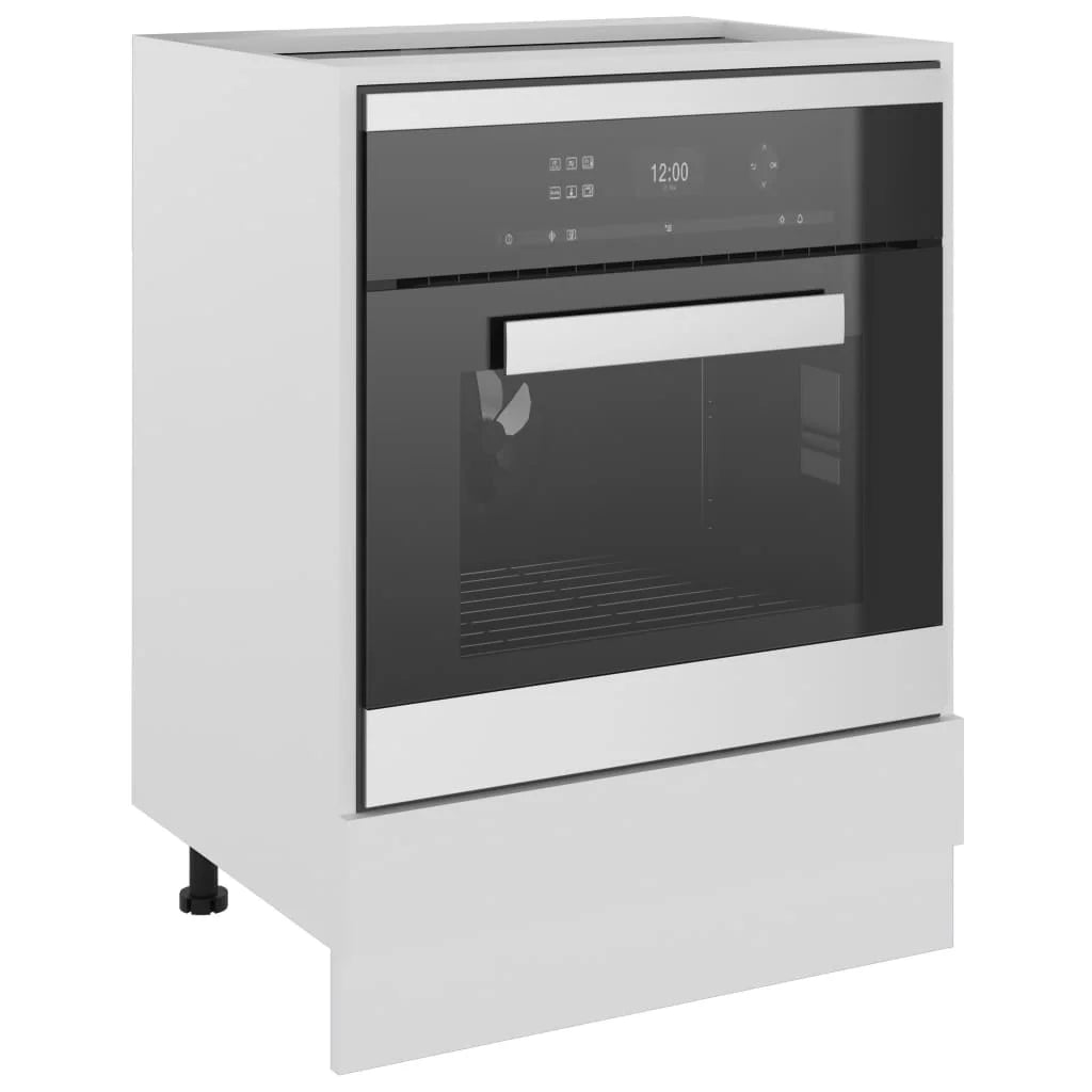 White Oven Cabinet Engineered Wood X71953