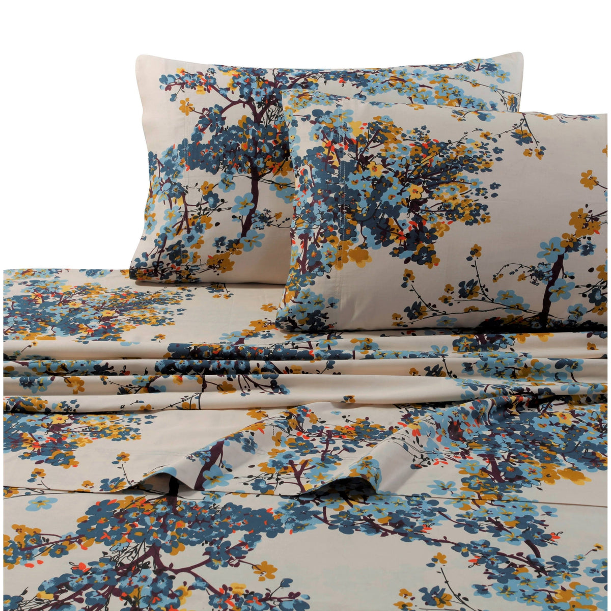 300 Thread Count Cotton Sateen Deep Pocket Bed Sheet Set - Twin T20986