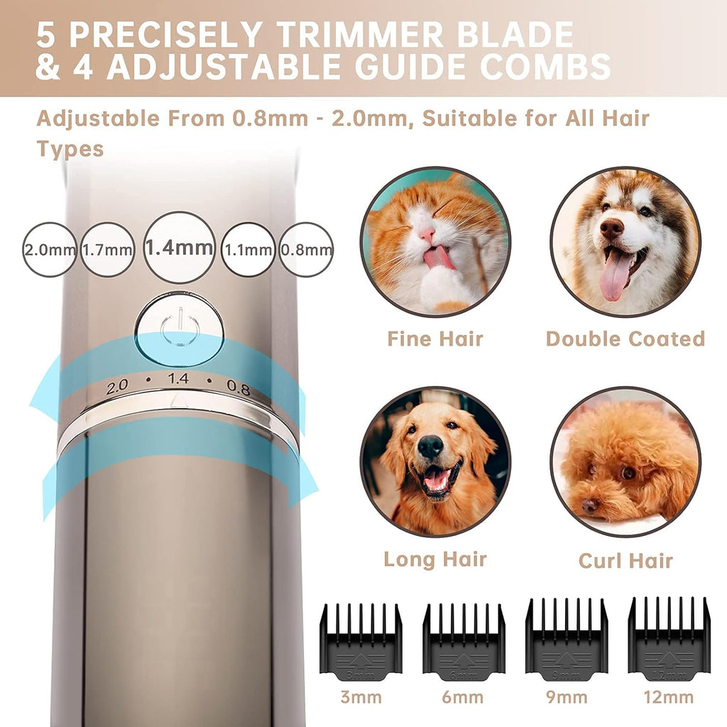 Cordless Dog Clippers for Grooming Pet Hair Trimmer, Rechargeable Electric Shaver, Pack of 2 I576189