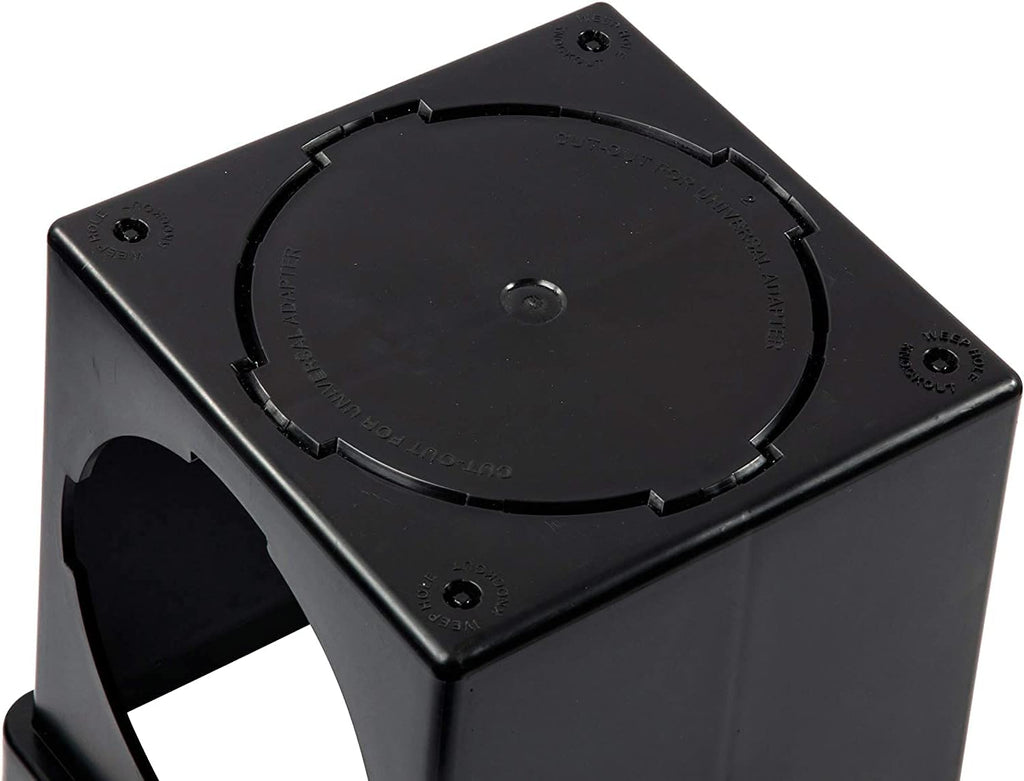 Square Catch Basin Drain Kit with 2-Opening, 2 Adapters, 1 Outlet Plug, 9-Inch Black Plastic Grate S324