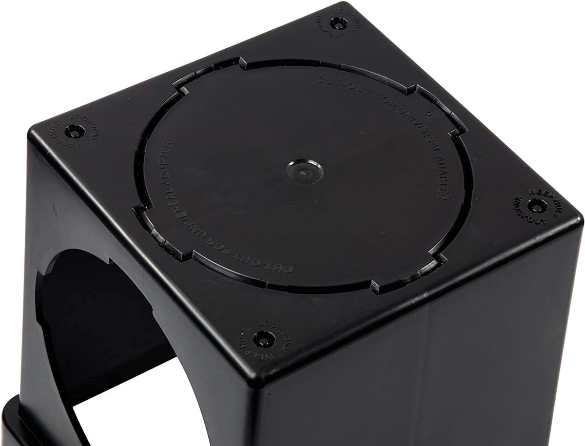Square Catch Basin Drain Kit with 2-Opening, 2 Adapters, 1 Outlet Plug, 9-Inch Black Plastic Grate S324