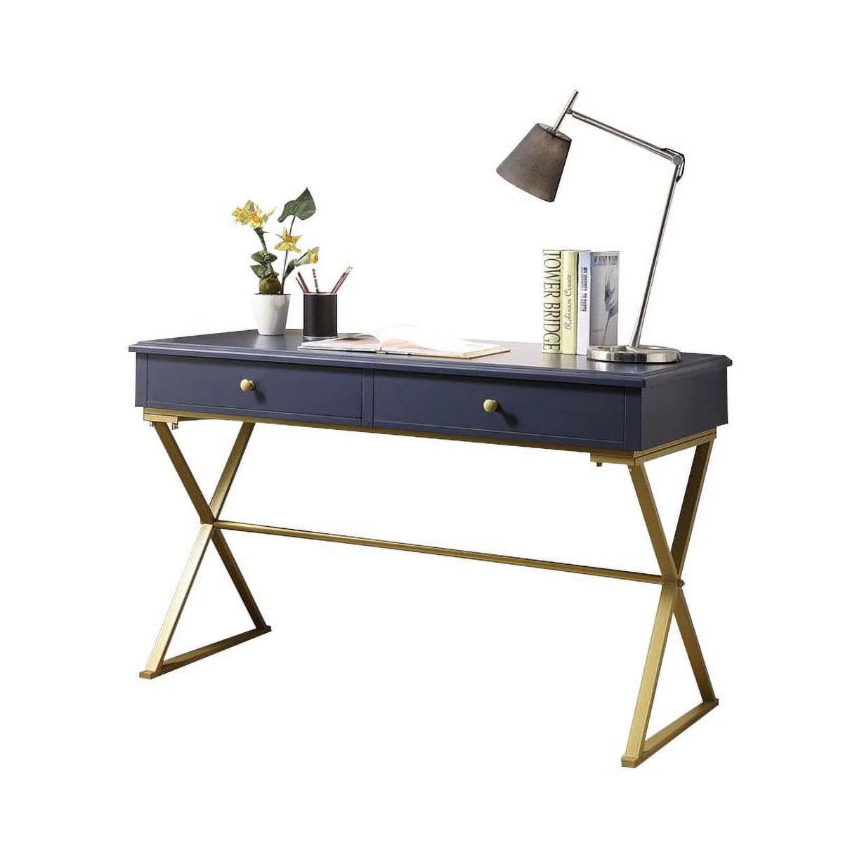 Blue and Gold Writing Desk S645