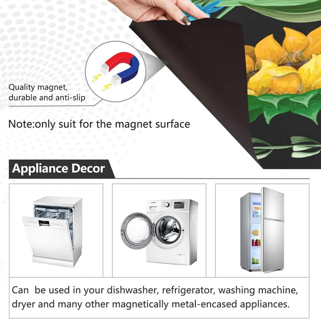Botanical Sunflower Dishwasher Magnet Cover 23"Wx26"H B7212