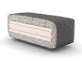8 Inch Cotton Foam Futon Mattress Black Full Size N502