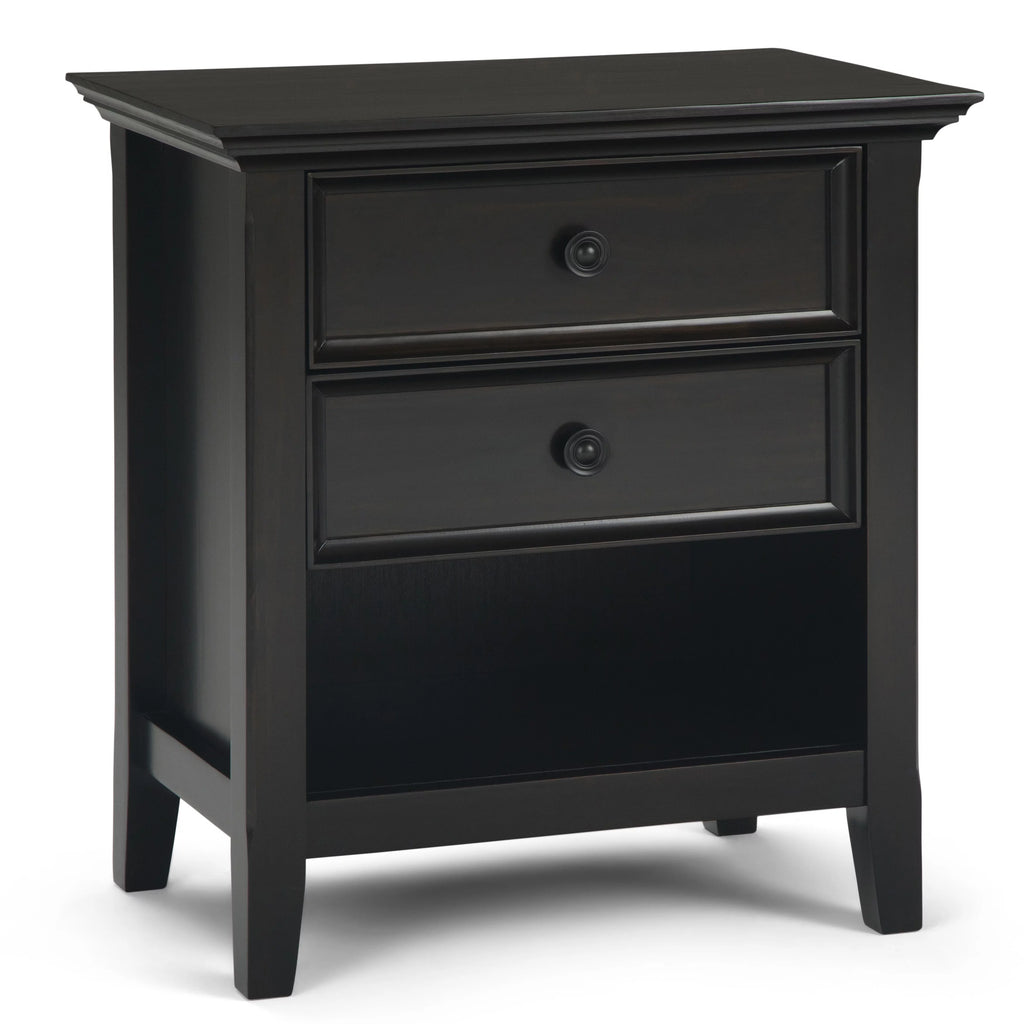 Solid Wood 24 inch Wide Bedside Nightstand Table Rustic Natural Aged Brown V6301