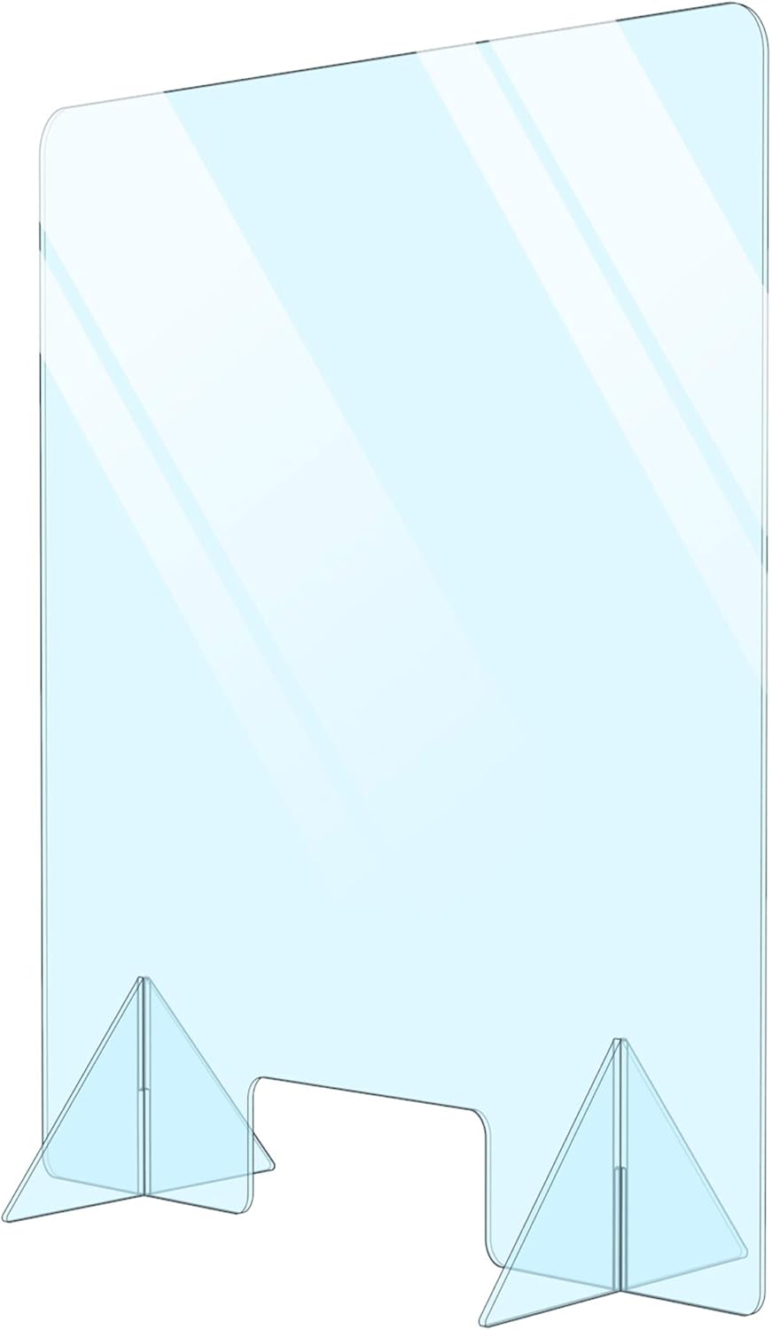 Plexiglass Sneeze Guard Shield for Counter W48131