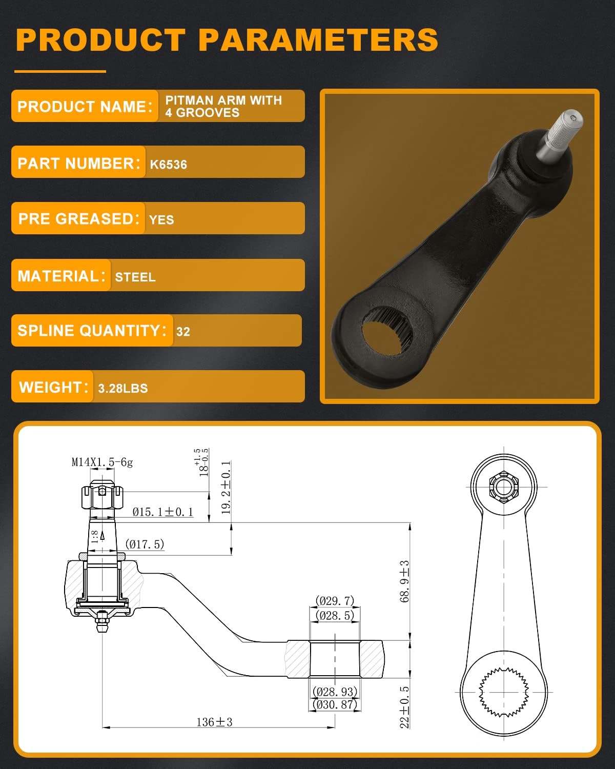 13pc Front Suspension Kit Control Arm Ball Joint Tie Rod End G110