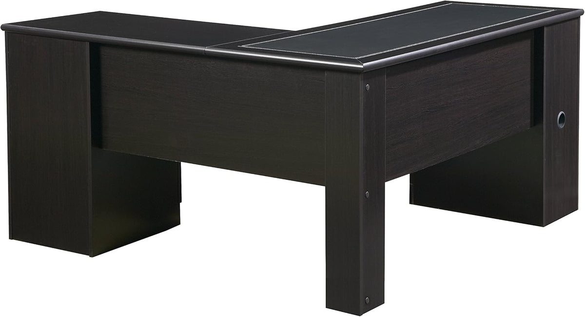 L-Shaped Desk, 30H x 58 3/4W x 18 3/4D, Espresso E2958