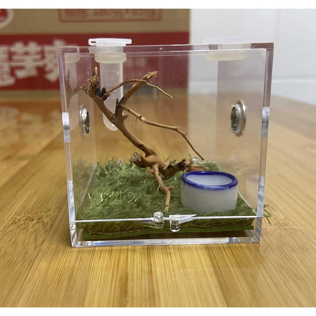 Spider Terrarium Acrylic Reptile Breeding Box with Dropper Tongs P639636