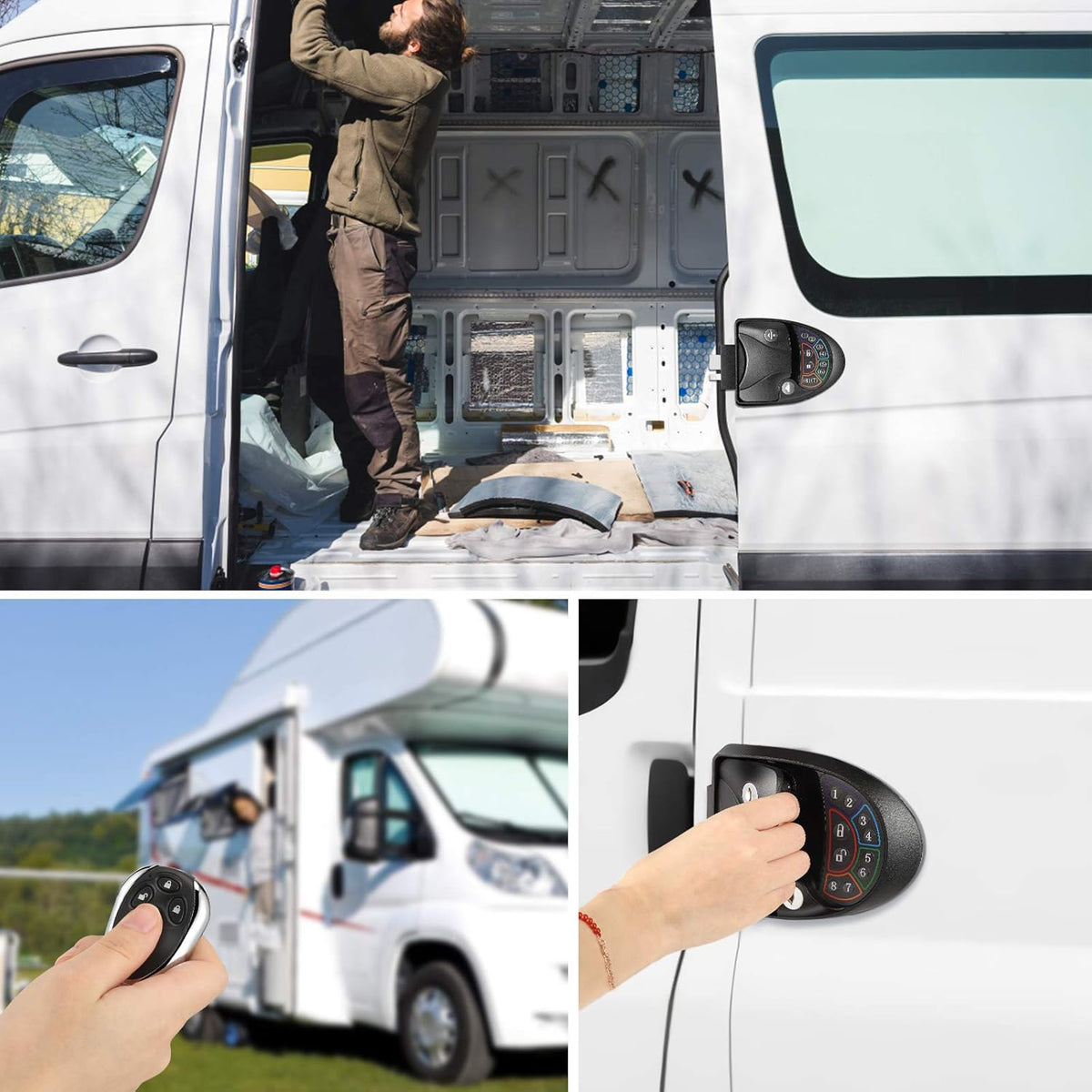 Keyless Entry RV Door Lock with Deadbolt and 2 Remote Key Z212