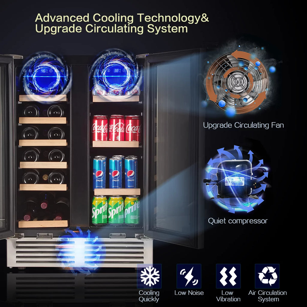 24'' Dual Zone Wine Refrigerator Z618