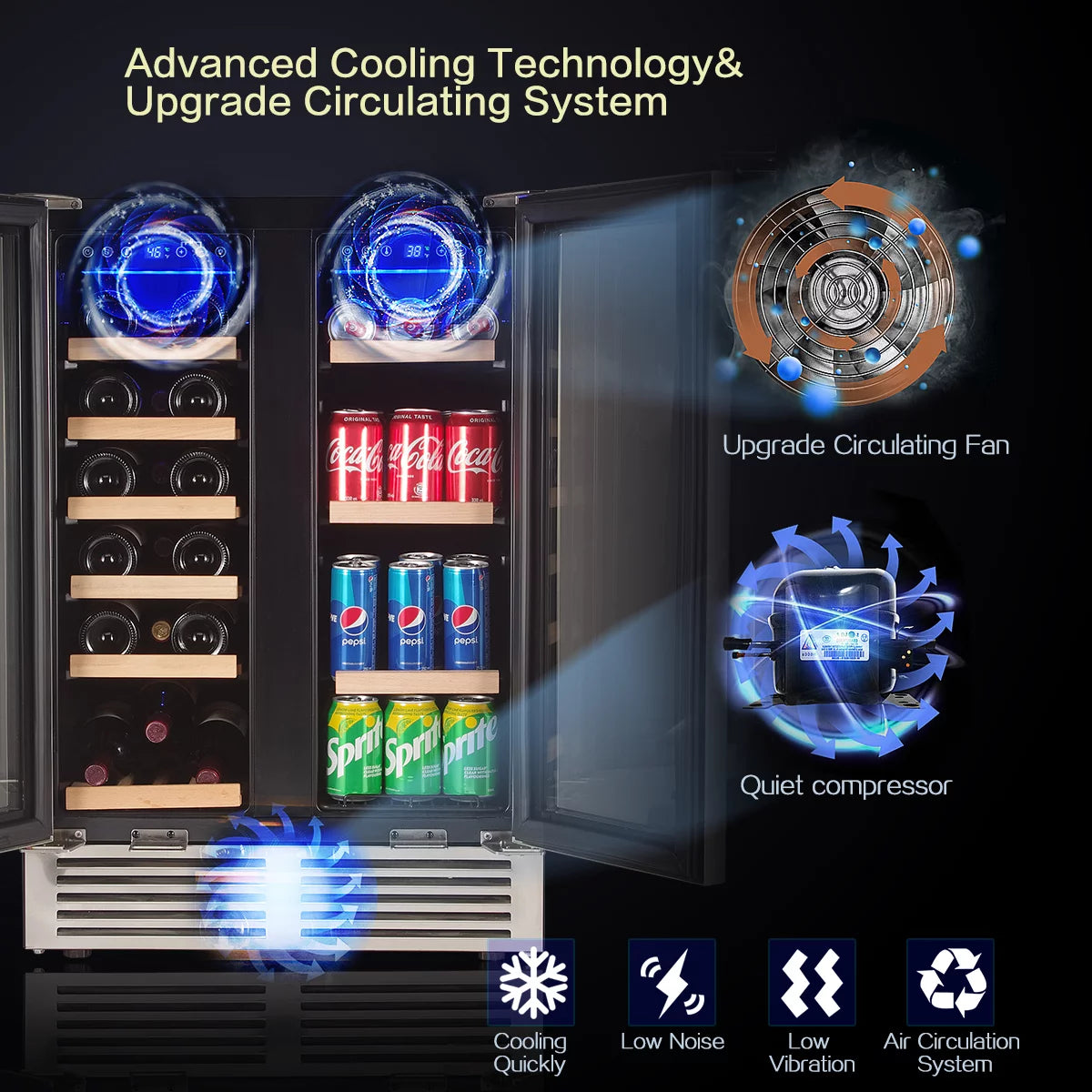24'' Dual Zone Wine Refrigerator Z618