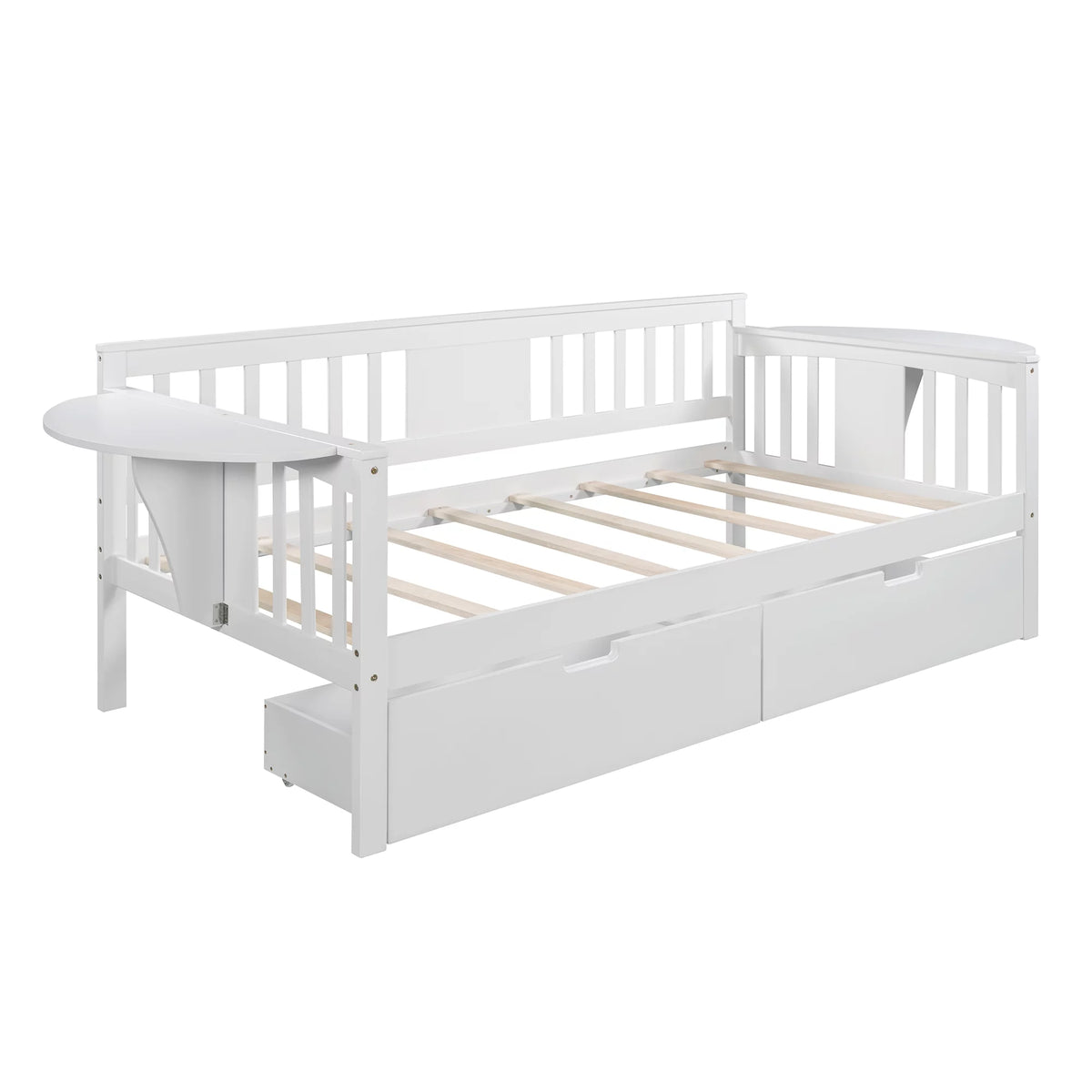Twin Size White Daybed with Two Drawers E450858