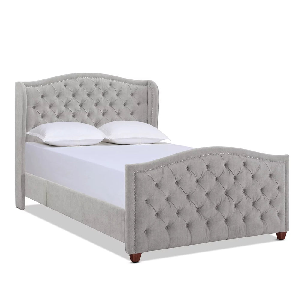 Tufted Wingback Queen Bed E450