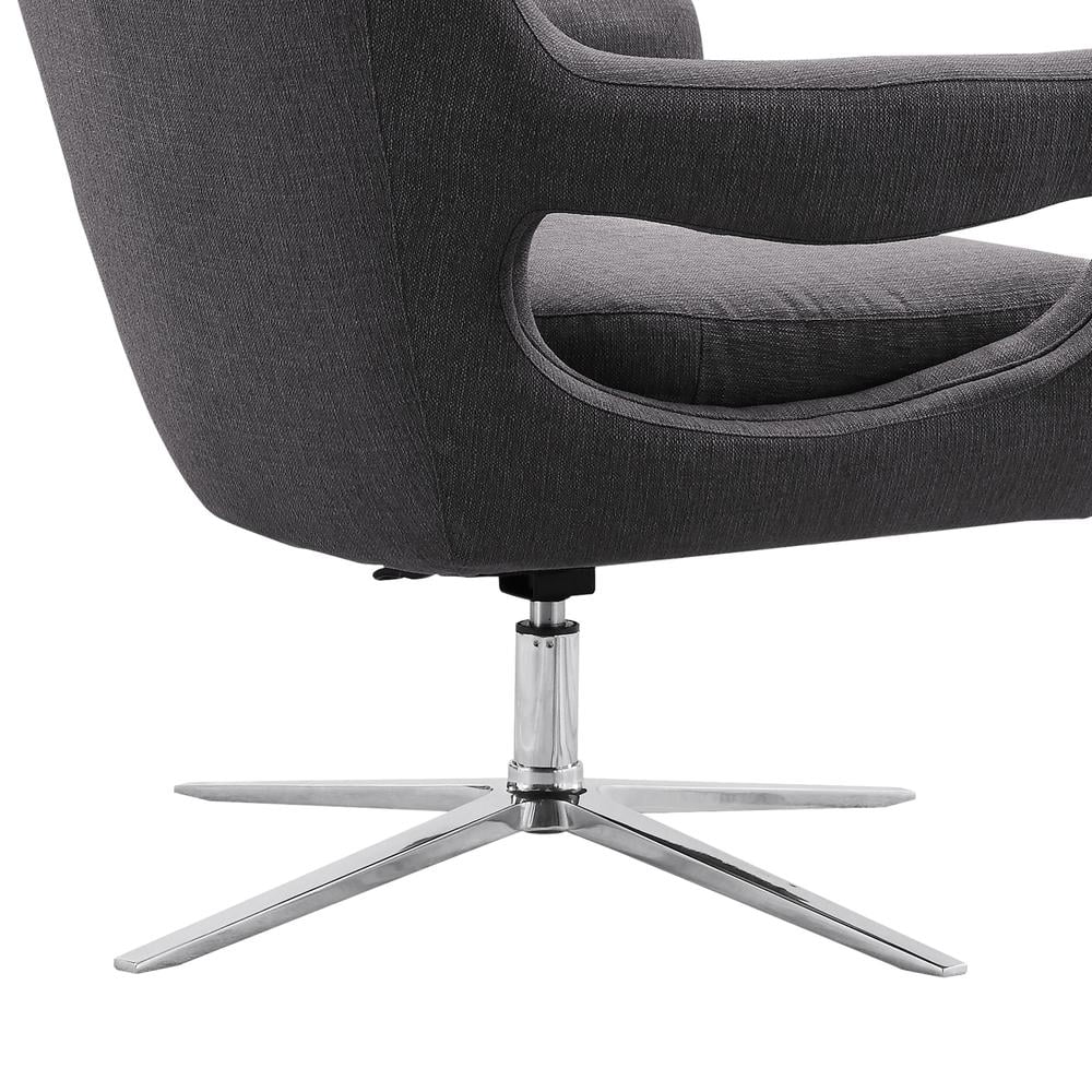 Grey Fabric Adjustable Swivel Accent Chair K84771