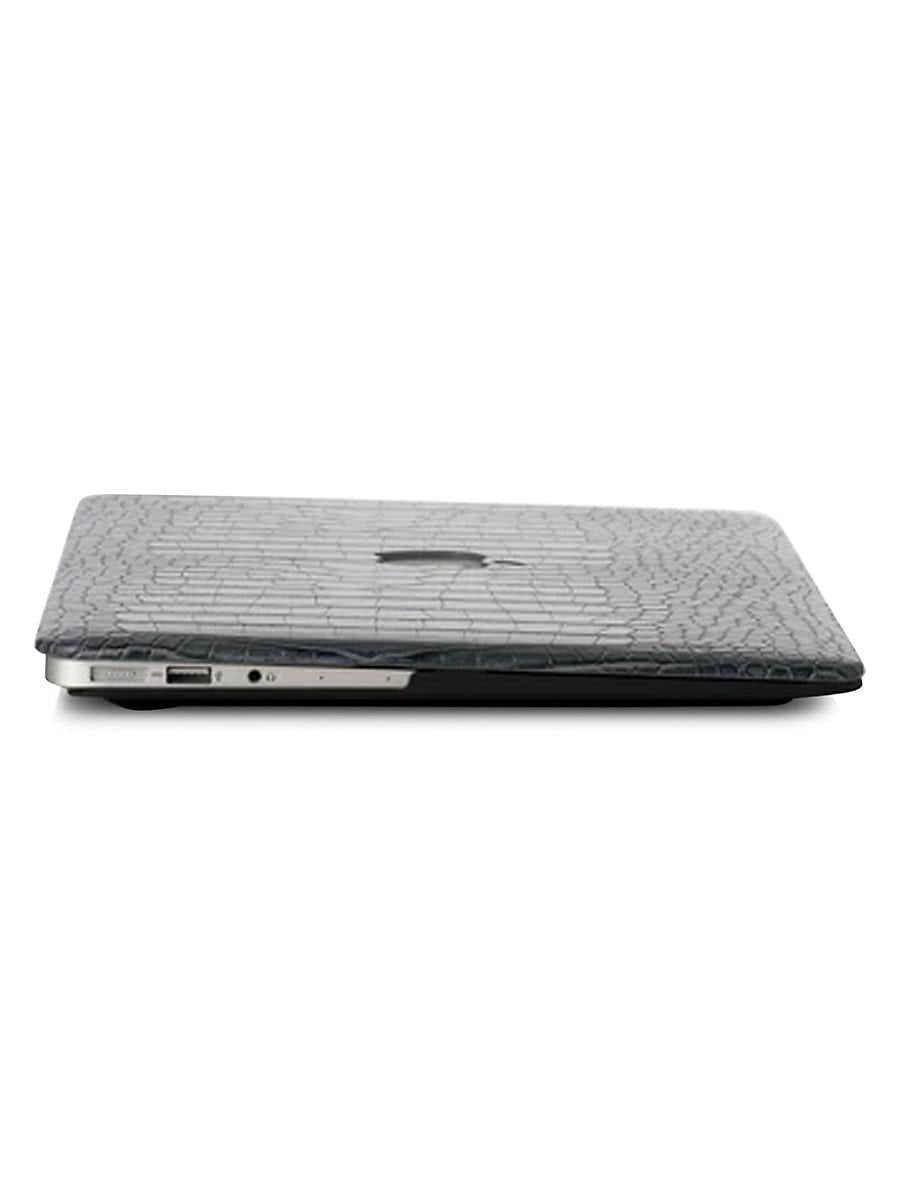 Faux Crocodile MacBook Case - Charcoal T863