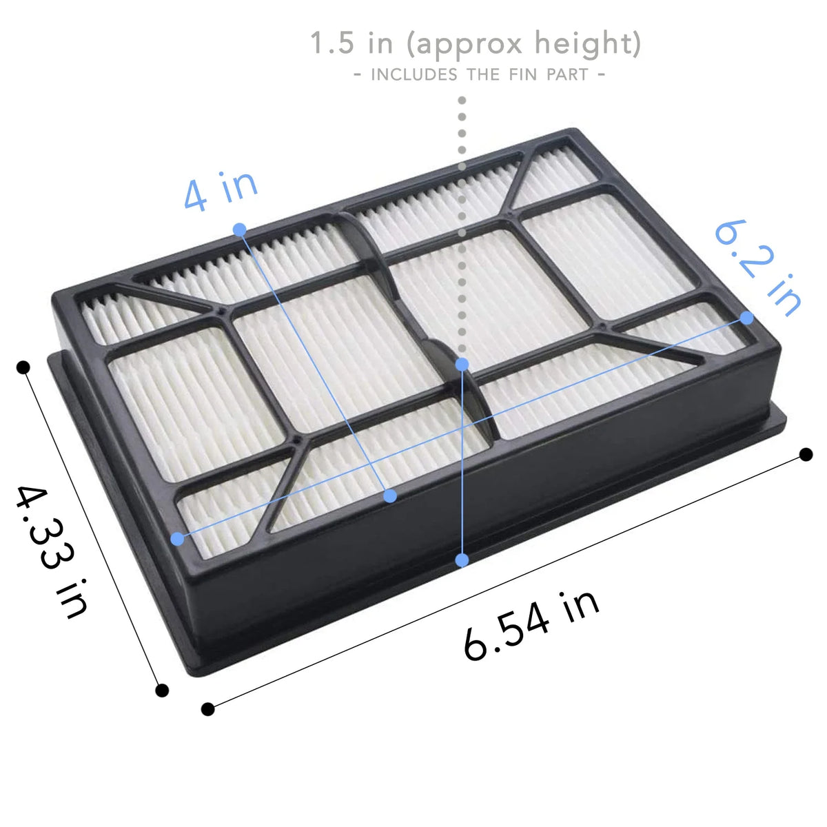 HEPA Media Filter 4 Pack O228