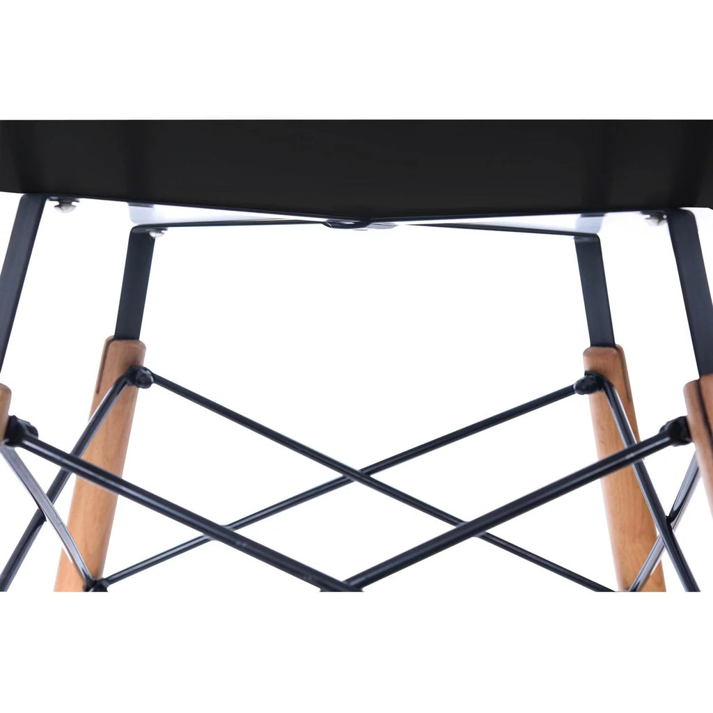 Round Wooden Top Dining Table with Eiffel Base J859945