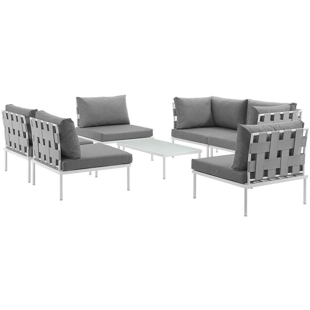 7 Piece Outdoor Patio Aluminum Sectional Sofa Set R974781