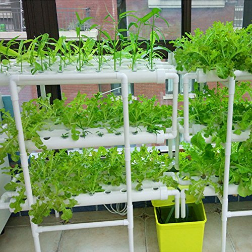 108 Plant Sites 3 Layers Food-Grade PVC-U Pipes Hydroponic Grow Kit U76369