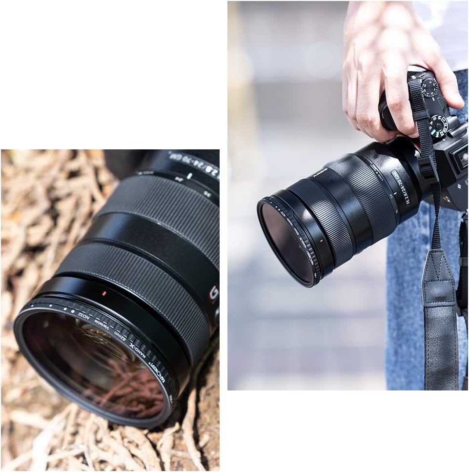 62mm Variable ND Filter ND2-ND32 with Multi-Layer Coatings Pack of 2 L62733